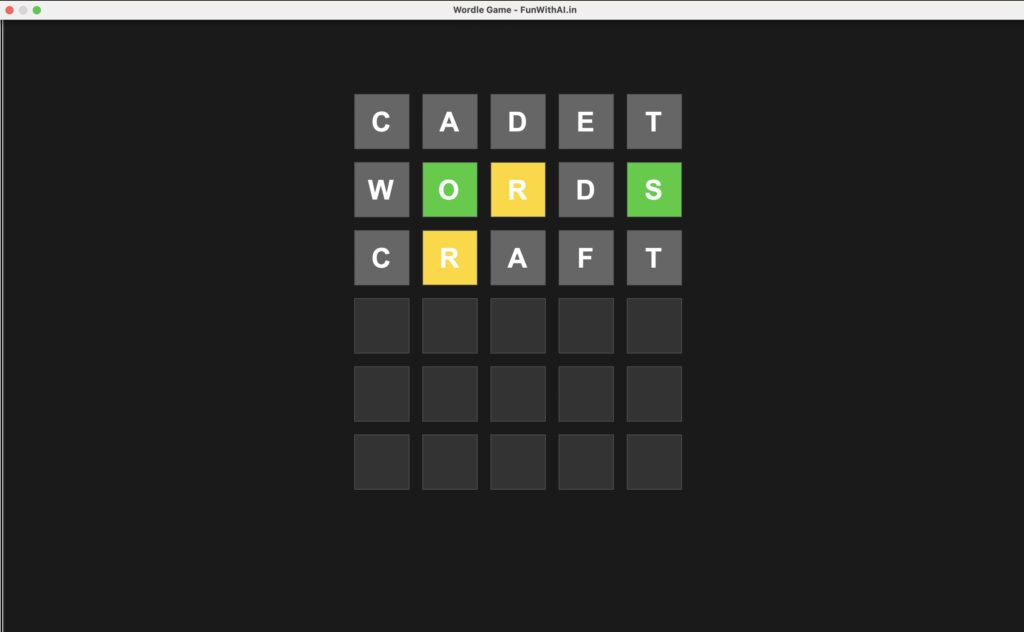 Build Your Own Downloadable Wordle Game with Python and Turtle 2 Wordles game