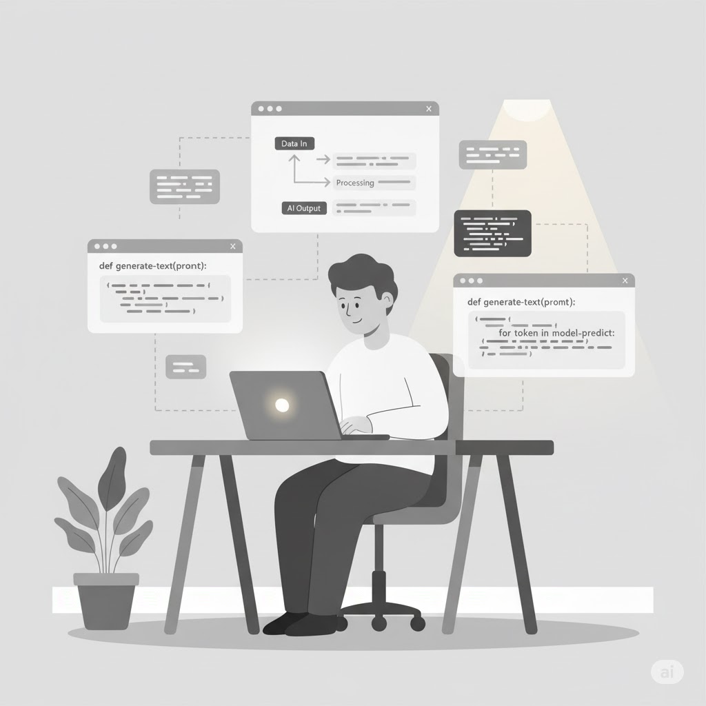 How to Build Your Own AI Writing Assistant: Step-by-Step Guide Using Open-Source Tools 2 programmer at a desk