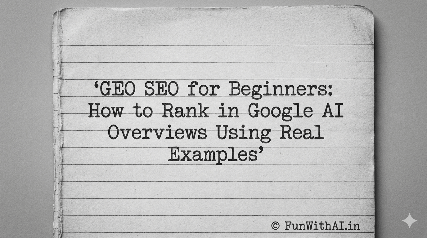 GEO SEO for Beginners- How to Rank in Google AI Overviews Using Real Examples