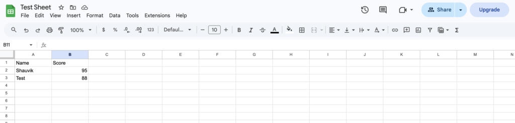 How to Automate Google Sheets with Python (Step-by-Step Guide + Free Script) 6 Final sheet with data