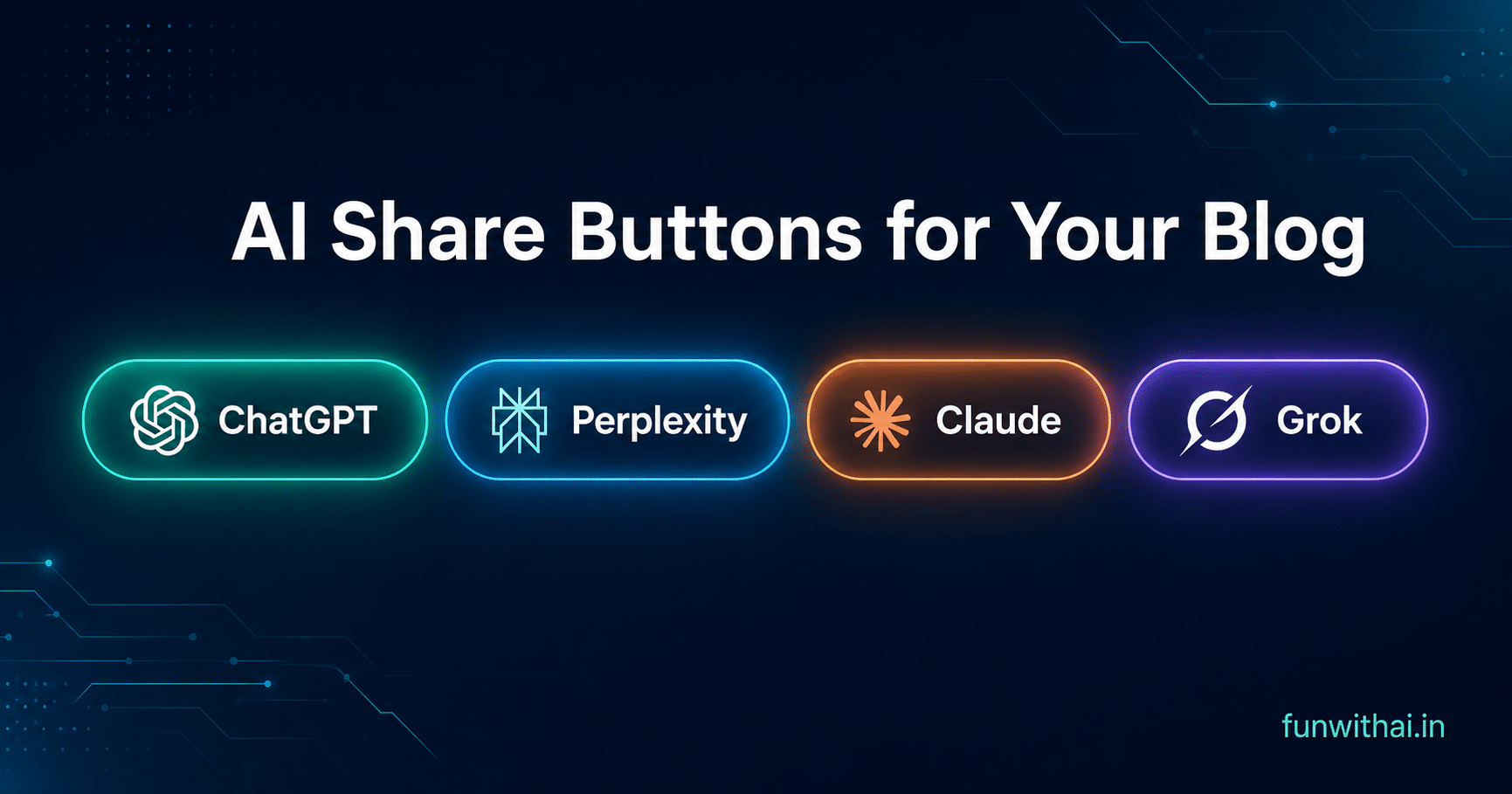 AI Share buttons for your blog